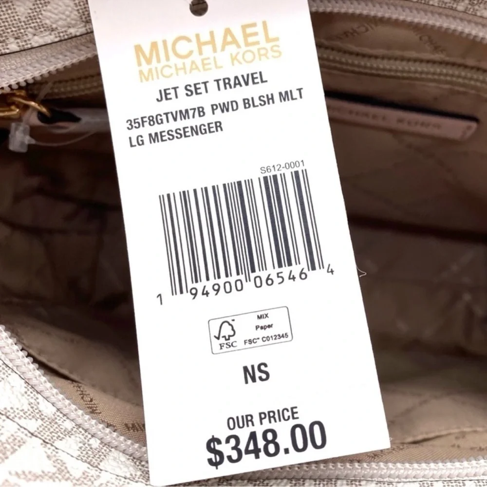 Michael Kors Large Messenger Crossbody Bag Powder Blush Multi